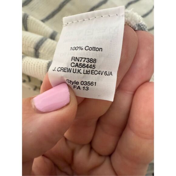 Madewell The Pocket Knit Cream/Gray Cardigan In Stripe Medium Y2K Academia Light - Picture 4 of 4